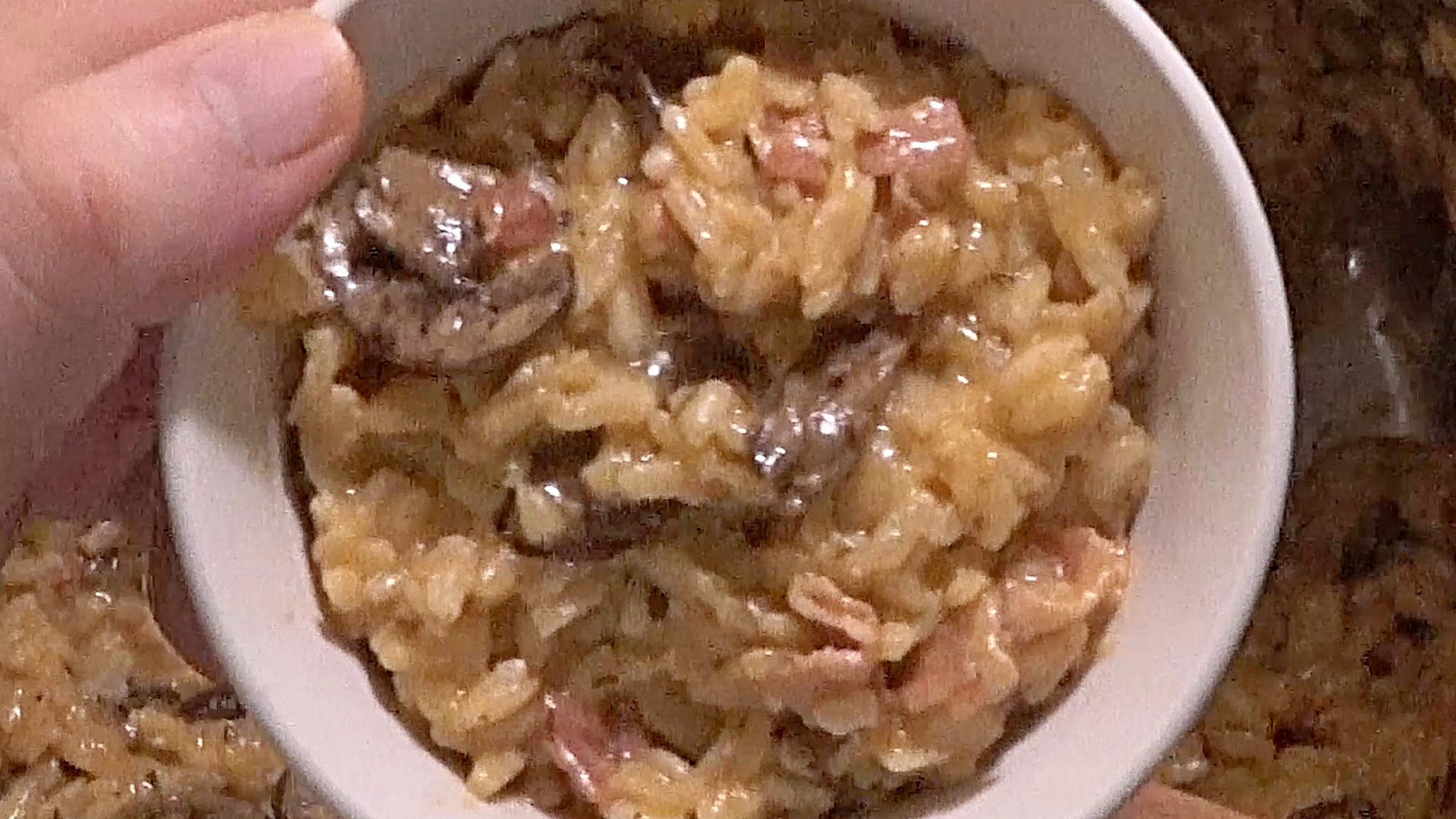 Bacon and mushroom risotto